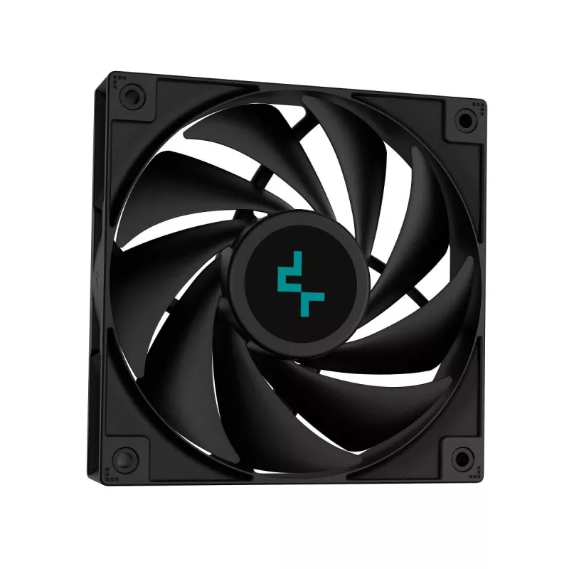Viss vienā šķidruma dzesētājs DeepCool LS720S Zero Dark — 3×120 mm ventilatori, 360 mm radiators, 41 cm caurules, 6 W sūknis, LGA1151/AM4/AM5 atbalsts, melns