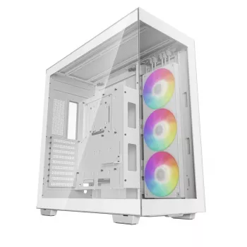 PC korpuss DeepCool CH780 WH Tower White — Full Tower, E-ATX, rūdīts stikls, aRGB, 48 cm GPU, 13.2 cm CPU dzesētājs