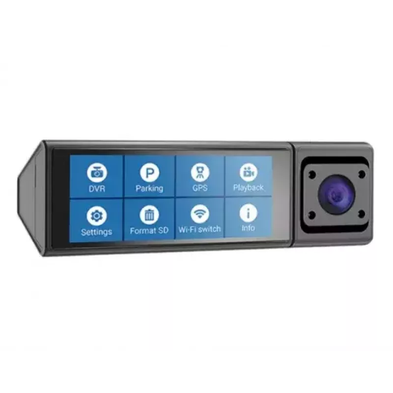 Dashcam Navitel RC3 PRO auto kamera — Full HD 1920x1080, 106° leņķis, dubultkamera, IPS 3.16 collu displejs, MicroSD līdz 128 GB, USB barošana