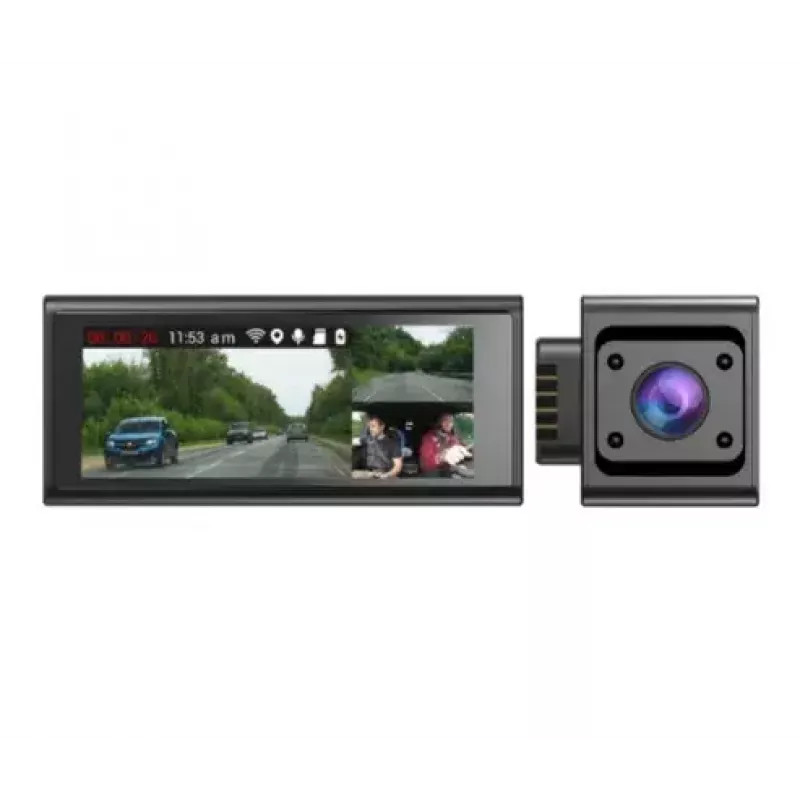 Dashcam Navitel RC3 PRO auto kamera — Full HD 1920x1080, 106° leņķis, dubultkamera, IPS 3.16 collu displejs, MicroSD līdz 128 GB, USB barošana
