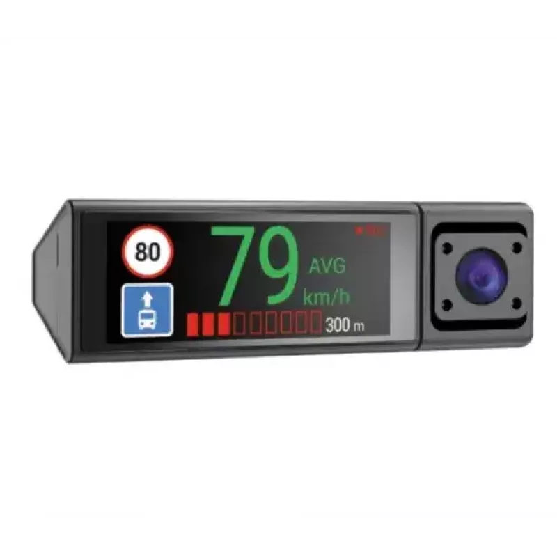 Dashcam Navitel RC3 PRO auto kamera — Full HD 1920x1080, 106° leņķis, dubultkamera, IPS 3.16 collu displejs, MicroSD līdz 128 GB, USB barošana