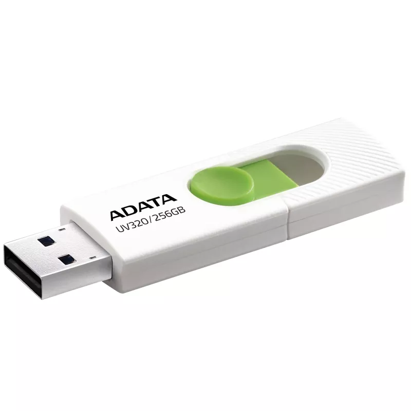 ADATA UV320 USB zibatmiņa 256 GB USB Type-A 3.2 Gen 1 (3.1 Gen 1) Zaļa, Balta