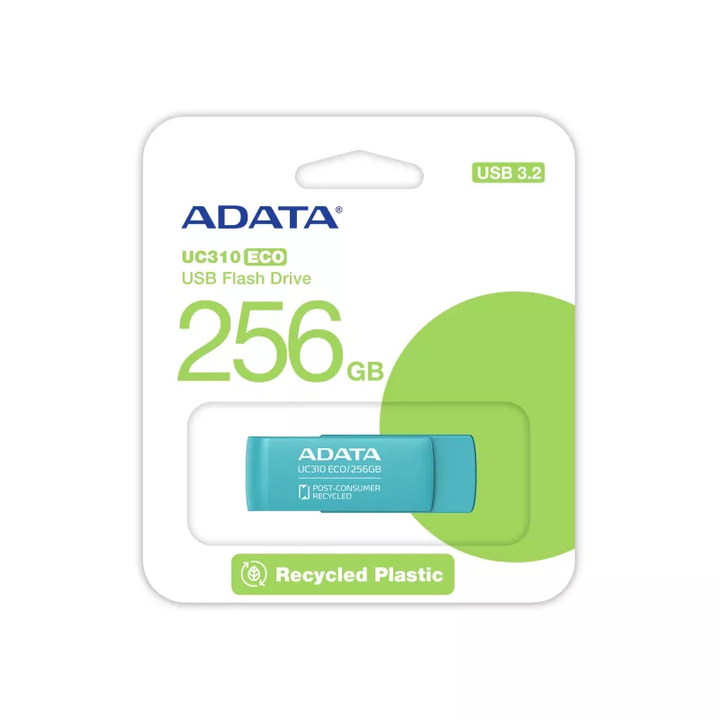 ADATA UC310 ECO USB zibatmiņa 256 GB USB Type-A 3.2 Gen 1 (3.1 Gen 1) Zaļa