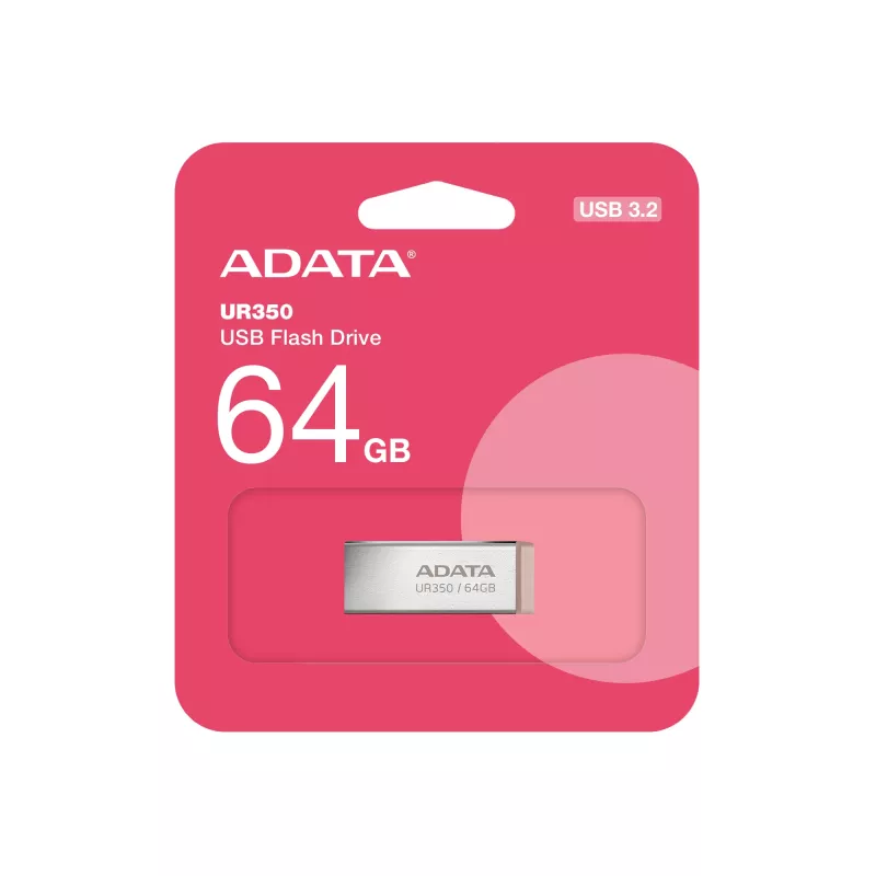 ADATA UR350 USB zibatmiņas disks 64 GB USB Type-A 3.2 Gen 1 (3.1 Gen 1) Brūns