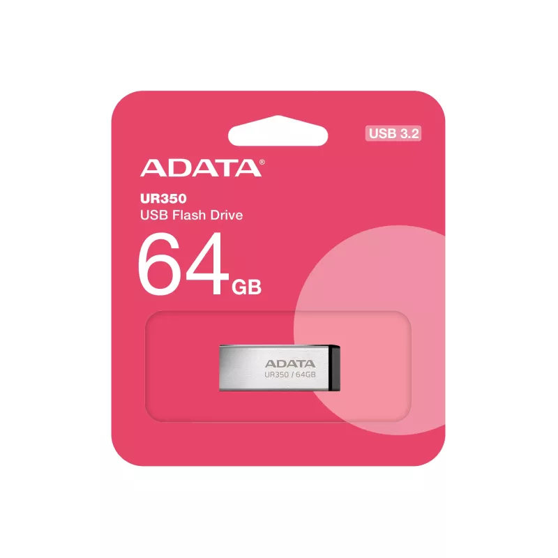 ADATA UR350 USB zibatmiņa 64 GB USB Type-A 3.2 Gen 1 (3.1 Gen 1) Melna