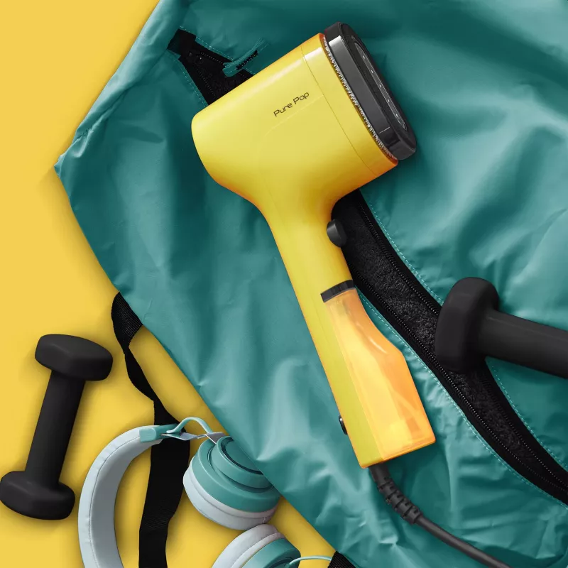 Rokas apģērbu tvaicētājs Tefal DT2026 — 0,07 L ūdens tvertne, 1300 W, dzeltens
