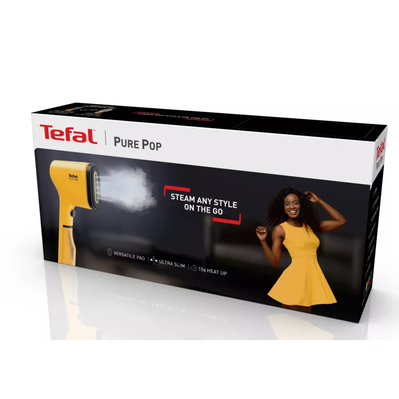 Rokas apģērbu tvaicētājs Tefal DT2026 — 0,07 L ūdens tvertne, 1300 W, dzeltens