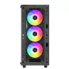 PC korpuss DeepCool CC560 ARGB V2 Midi Tower Melns — ATX/Micro‑ATX/Mini‑ITX, rūdīts stikls, aRGB, atbalsta līdz 370 mm GPU