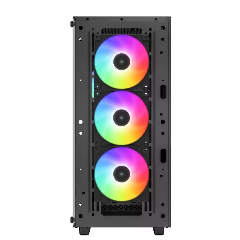 PC korpuss DeepCool CC560 ARGB V2 Midi Tower Melns — ATX/Micro‑ATX/Mini‑ITX, rūdīts stikls, aRGB, atbalsta līdz 370 mm GPU
