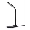 GEMBIRD galda lampa ar bezvadu lādētāju, melna