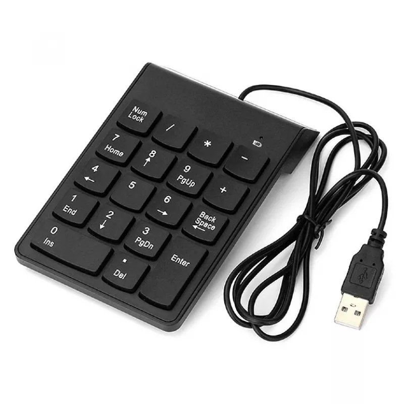 Cipartastatūra GEMBIRD KPD-U-03 USB 18 taustiņu šķērveida slēdzis, 1,45 m kabelis, melna