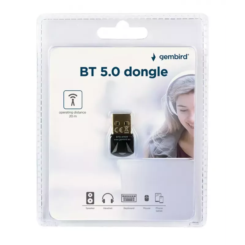 Bluetooth tīkla karte Gembird BTD-MINI6 bezvadu USB interfeiss