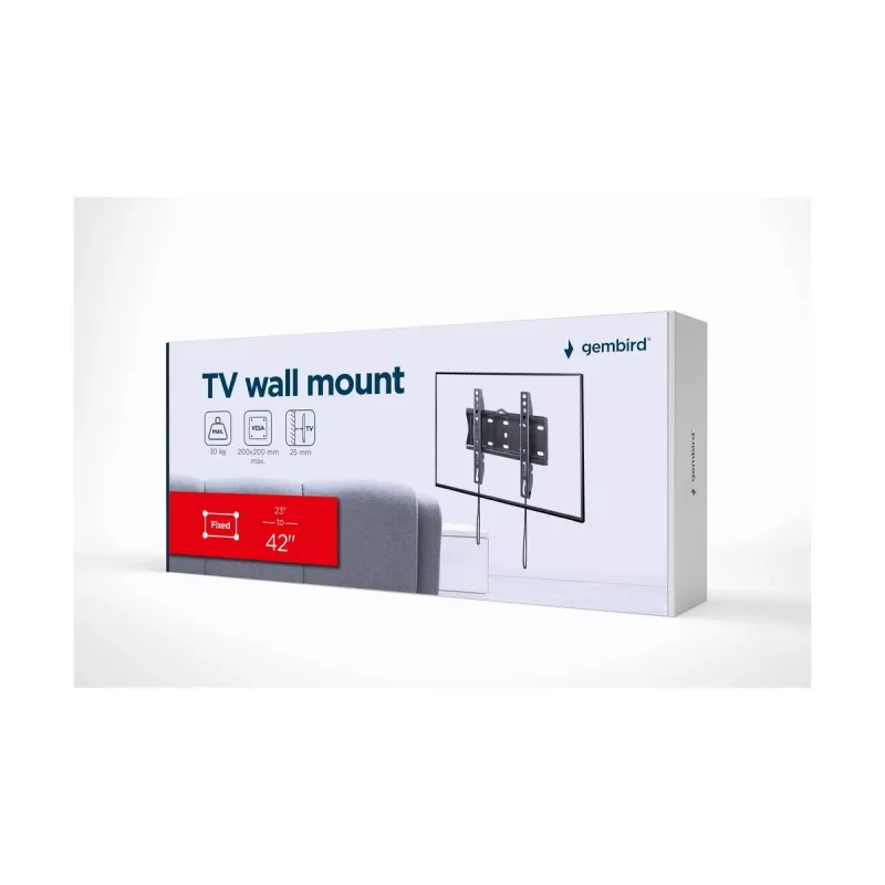 GEMBIRD TV sienas stiprinājums (fiksēts), 23in-42in