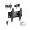 Sienas TV kronšteins Gembird WM-42T-02 23–42 collu televizoriem, slīpums -12°/+12°, VESA 75x75–200x200, 30 kg, melns, 5,3 cm