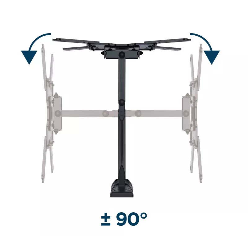 GEMBIRD Premium Full-Motion TV sienas stiprinājums, 32 inch–55 inch, 32 kg