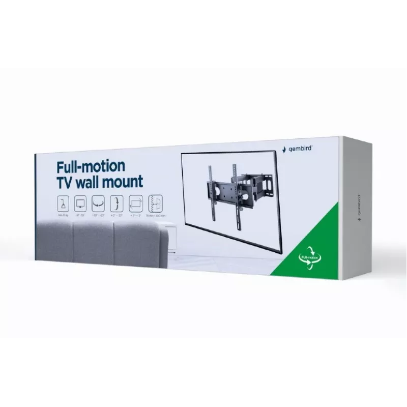 GEMBIRD TV sienas stiprinājums (pilnībā kustīgs), 32 inch–55 inch