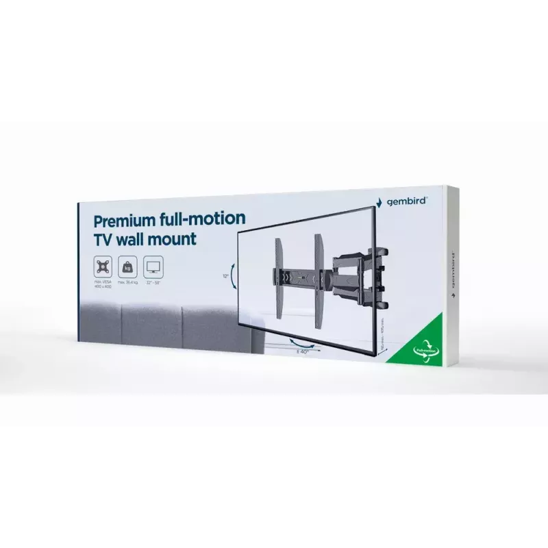 TV stiprinājums Gembird WM-58ST-01 tērauda 58 collas 36.4 kg kravnesība