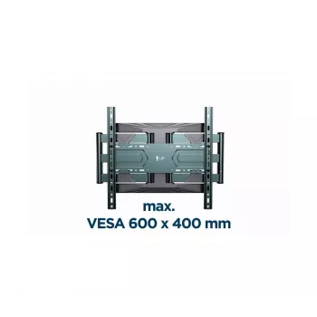 TV sienas stiprinājums Gembird WM-80ST-01, tērauds, 40–80 collu ekrāniem, 50 kg, VESA 100×100–600×400, noliecot un grozot