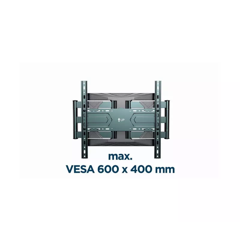 TV sienas stiprinājums Gembird WM-80ST-01, tērauds, 40–80 collu ekrāniem, 50 kg, VESA 100×100–600×400, noliecot un grozot