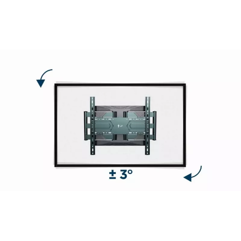 TV sienas stiprinājums Gembird WM-80ST-01, tērauds, 40–80 collu ekrāniem, 50 kg, VESA 100×100–600×400, noliecot un grozot