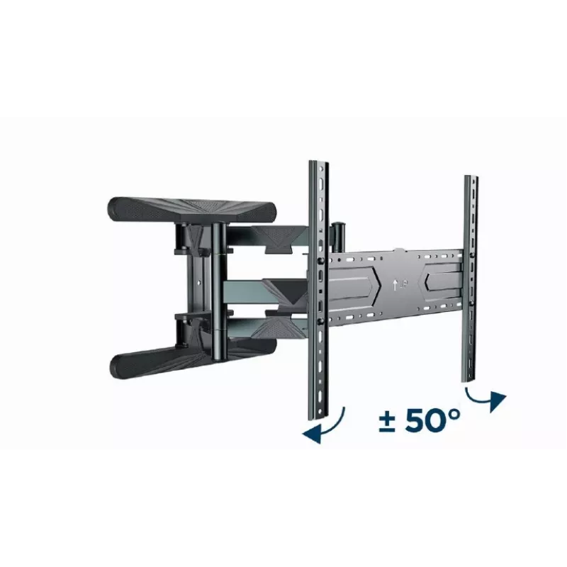 TV sienas stiprinājums Gembird WM-80ST-01, tērauds, 40–80 collu ekrāniem, 50 kg, VESA 100×100–600×400, noliecot un grozot
