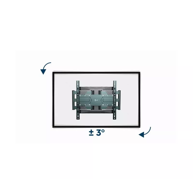 TV sienas stiprinājums Gembird WM-80ST-01, tērauds, 40–80 collu ekrāniem, 50 kg, VESA 100×100–600×400, noliecot un grozot
