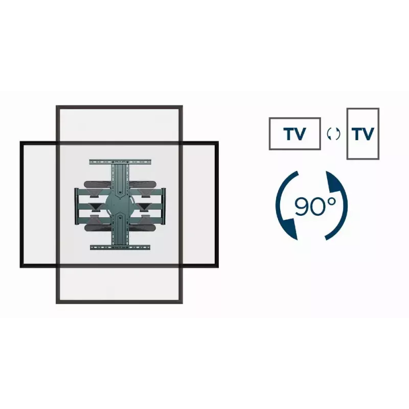 GEMBIRD Rotējošs pilnas kustības TV sienas stiprinājums, 40 inch - 80 inch
