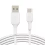 USB kabelis Belkin BoostCharge CAB001BT1MWH 1 m USB A uz USB C, balts