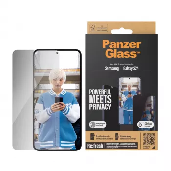 PanzerGlass ® Privātuma ekrāna aizsargs Samsung Galaxy S24 | Īpaši plats pārklājums ar EasyAligner
