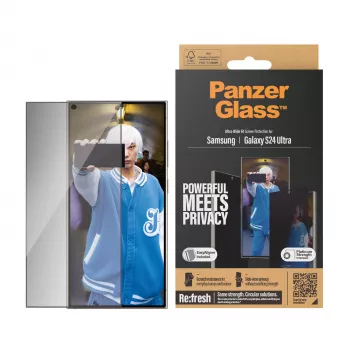 PanzerGlass® Privātuma ekrāna aizsargs Samsung Galaxy S24 Ultra | Īpaši platā pielāgošanās ar EasyAligner