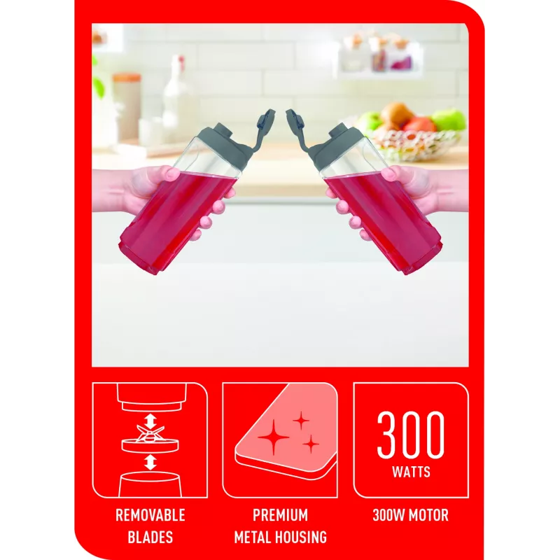 Tefal Mix&Move BL15FD 0,6 L Galda blenderis 300 W Nerūsējošais tērauds