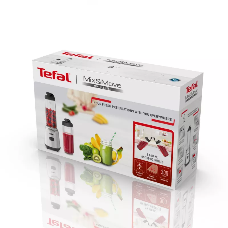 Tefal Mix&Move BL15FD 0,6 L Galda blenderis 300 W Nerūsējošais tērauds