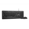Lenovo 160 tastatūra, pele komplektā, mājai/birojam, USB, ASV angļu, melna