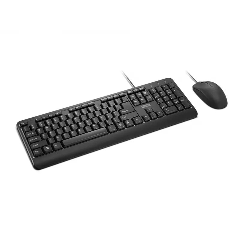 Lenovo 160 tastatūra, pele komplektā, mājai/birojam, USB, ASV angļu, melna
