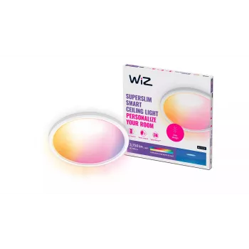 WiZ SuperSlim viedā Wi-Fi griestu lampa 545 mm, 32 W, 3800 lm, Tunable White & Color 2200-6500 K, regulējama spilgtuma, balta