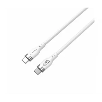 TARGUS Hyper 2m Silicone 240w USB-C uzlādes kabelis - Balts