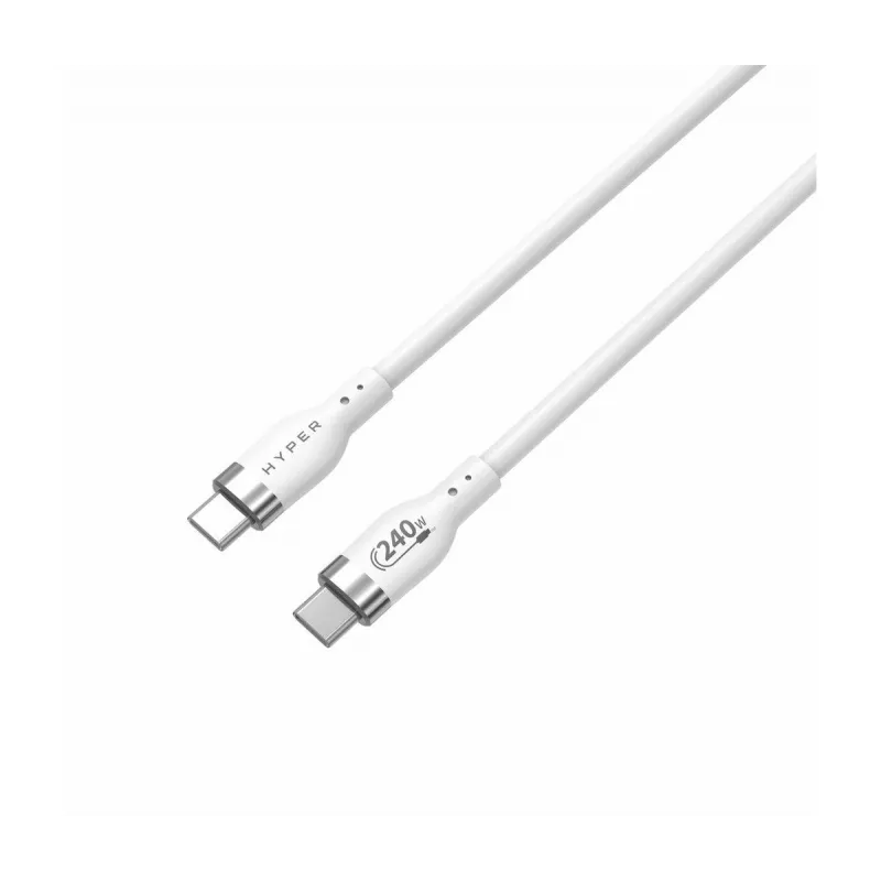 TARGUS Hyper 2m Silicone 240w USB-C uzlādes kabelis - Balts