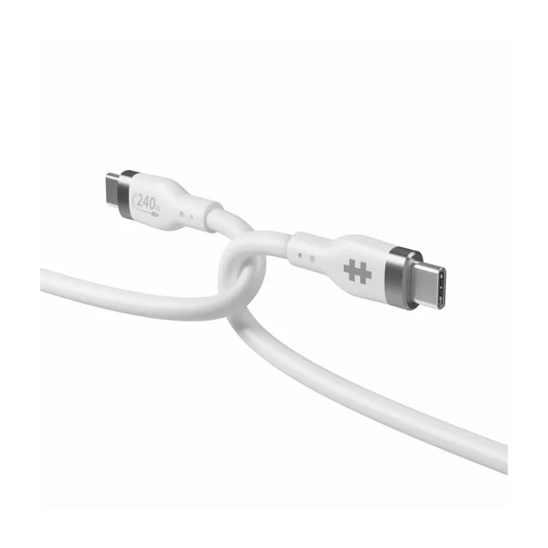 TARGUS Hyper 2m Silicone 240w USB-C uzlādes kabelis - Balts