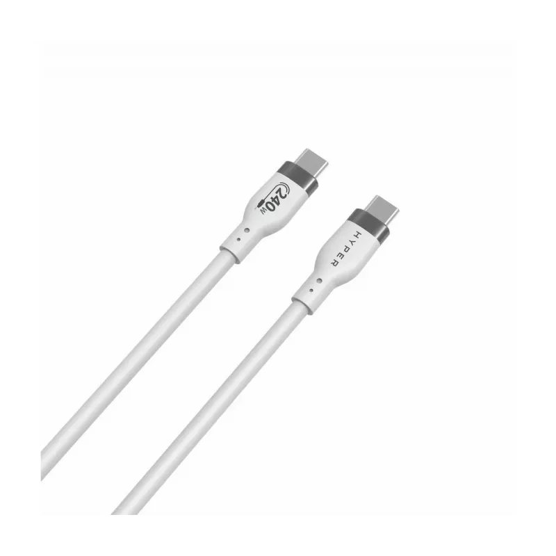 TARGUS Hyper 2m Silicone 240w USB-C uzlādes kabelis - Balts