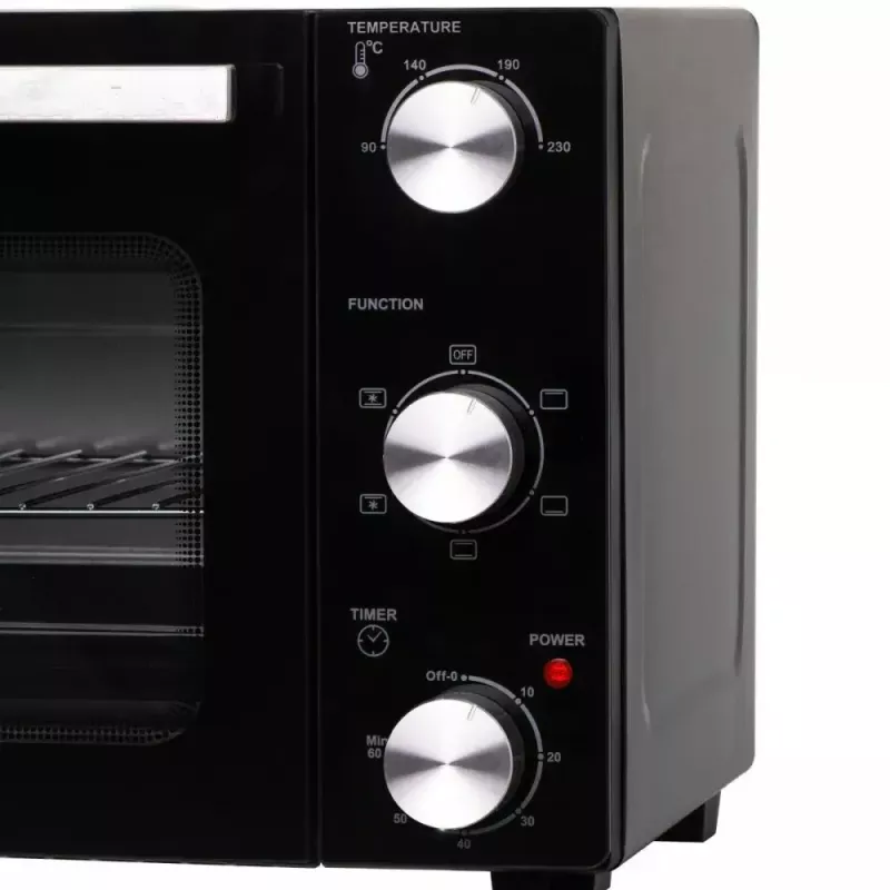 Electric countertop oven Adler AD 6024 — compact 22 L capacity, 1300 W, Melns