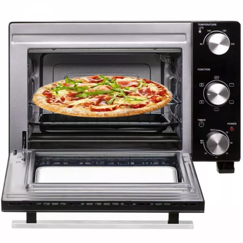 Electric countertop oven Adler AD 6024 — compact 22 L capacity, 1300 W, Melns