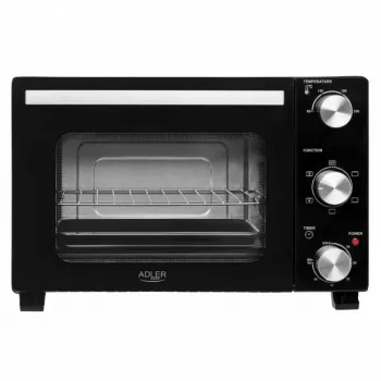Electric countertop oven Adler AD 6024 — compact 22 L capacity, 1300 W, Melns