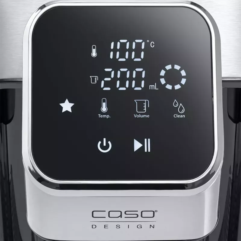 Electric Kettle Caso 2.7L 2600W Melns/Stainless Steel