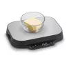 Virtuves svari Caso KitchenDuo 03291 — digitālie virtuves svari, nerūsējošais tērauds un melns, LED displejs, 5 kg ietilpība, taras funkcija