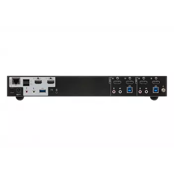 ATEN 2-portu USB 3.0 4K HDMI divu displeju KVMP™ slēdzis, 4096 x 2160 pikseļi, 4K Ultra HD, 3,17 W, melns