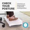 Fellowes kāju balsts zem galda - Breyta ergonomisks kāju balsts ar teksturētu virsmu - kāju balsta taburete birojam un mājām - balts