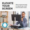 Fellowes datora monitora statīvs ar 3 augstuma regulējumiem - Breyta monitora paaugstinājums ar kabeļu pārvaldību - ergonomisks regulējams monitora statīvs datoriem - maks. svars 15 kg - melns