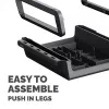 Fellowes datora monitora statīvs ar 3 augstuma regulējumiem - Breyta monitora paaugstinājums ar kabeļu pārvaldību - ergonomisks regulējams monitora statīvs datoriem - maks. svars 15 kg - melns