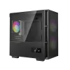 PC korpuss DeepCool CH360 DIGITAL Micro Tower, rūdīts stikls, microATX/Mini-ITX, priekšā 2x140mm, iebūvēts displejs, USB-C
