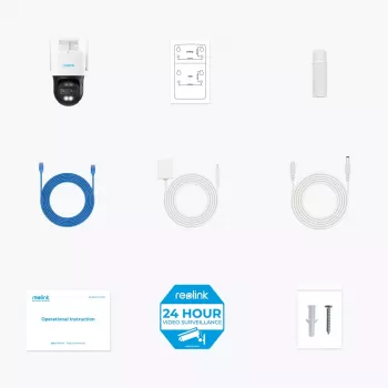 IP drošības kamera Reolink TrackMix W760 4K, 8 MP, 3840×2160, Wi‑Fi un Ethernet, PTZ (355° panoramēšana, 90° sasvere), 30 m nakts redzamība, IP65